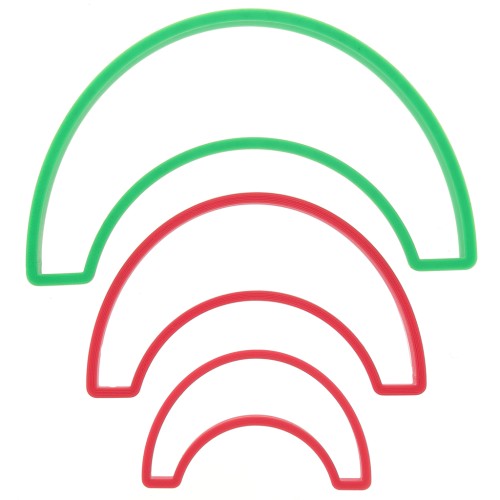 Cutter for modelling and polymer clay - Rainbow x3