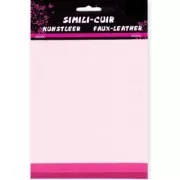 Assortment of 3 sheets faux-leather16x20 cm Pink