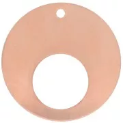35mm Round openwork pendant for Efcolor overglaze powder in copper x1