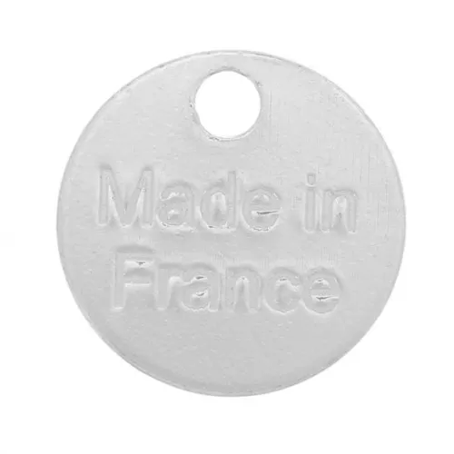 8mm 925 Sterling Silver Made in France Medal charms x4
