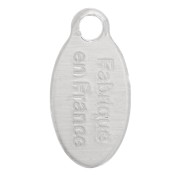 10x5mm Fabriqué en France drops charms - Fine silver plating x5|raw }}