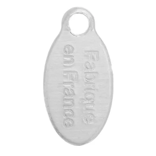 10x5mm Fabriqué en France drops charms - Fine silver plating x5
