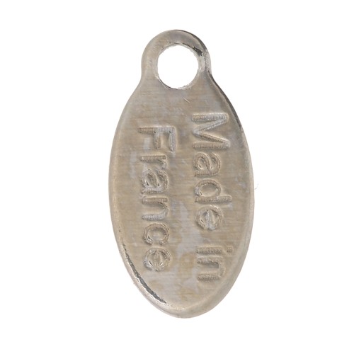 10x5mm drops Charms - Made in France - Fine silver plating x5