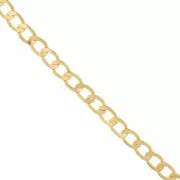 Chain flat links 7,9mm Gold tone x50cm