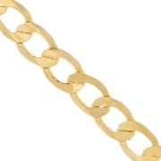 Chain flat links 7,9mm Gold tone x50cm