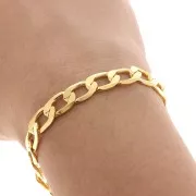 Chain flat links 7,9mm Gold tone x50cm