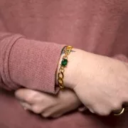 Chain flat links 7,9mm Gold tone x50cm