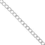 Chain flat links 7,9mm Silver tone x50cm|raw }}