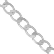 Chain flat links 7,9mm Silver tone x50cm