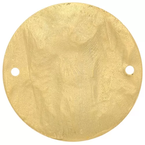 30mm Round Hammered & Grooved Spacer - Fine Gold Plated x1