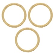 20mm Mounting and weaving ring round for jewellery creation - Fine Gold plated x1