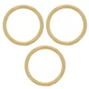 20mm Mounting and weaving ring round for jewellery creation - Fine Gold plated x1