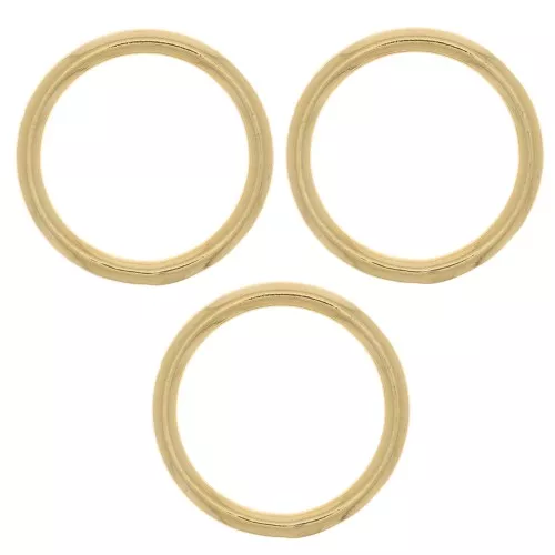 20mm Mounting and weaving ring round for jewellery creation - Fine Gold plated x1