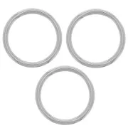 20mm Mounting and weaving ring round for jewellery creation - Rhodium Tone x1