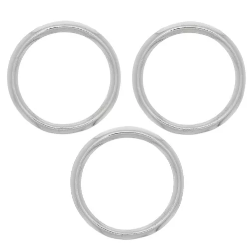 15mm Mounting and weaving ring round for jewellery creation - Rhodium Tone x1