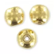 Round beads 3mm Plaqué 24 K Gold Plated x50