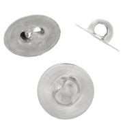 11mm Button tail to decorate - Rhodium tone x1|raw }}
