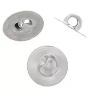 11mm Button tail to decorate - Rhodium tone x1