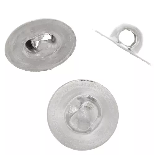 11mm Button tail to decorate - Rhodium tone x1