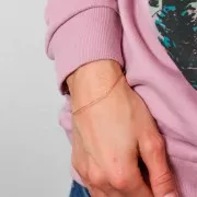 60mm Diamond effect Ring Bracelet - Small Wrist - 3 Microns Gold Plated x1