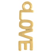 11.5x3.5mm Love Charm - Gold Tone x1