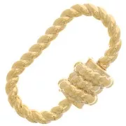 20x13mm Oval Twisted Clasp - Gold Tone x1