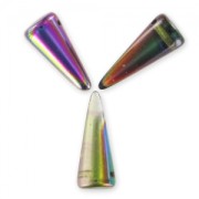 Spike beads 7x17mm Magic Violet Green x6|raw }}