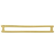 27x4mm Rectangle Spacers for Miyuki Delica - Fine Gold Plated x5|raw }}