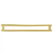 27x4mm Rectangle Spacers for Miyuki Delica - Fine Gold Plated x5