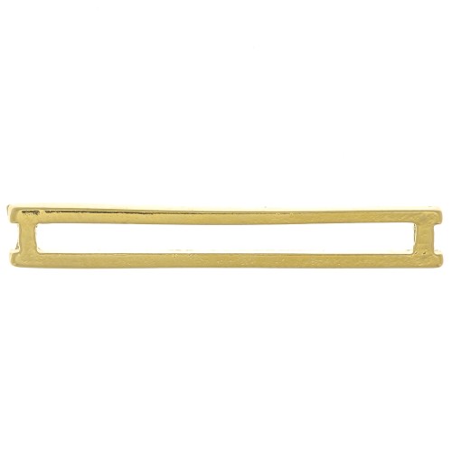 27x4mm Rectangle Spacers for Miyuki Delica - Fine Gold Plated x5