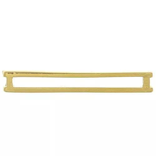 27x4mm Rectangle Spacers for Miyuki Delica - Fine Gold Plated x5