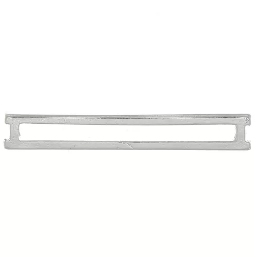 27x4mm Rectangle Spacers for Miyuki Delica - Fine Silver Plating x5