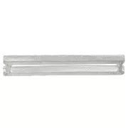 27x4mm Rectangle Spacers for Miyuki Delica - Fine Silver Plating x5