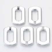 30.5x20.5mm Acrylic Rectangle Link - Silver x1