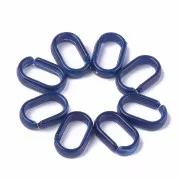 links - 18.5x11.5mm Oval Acrylic Link - Marbled Night Blue - White x1 18.5x11.5mm Oval Acrylic Link - Marbled Night Blue - White x1