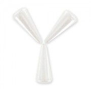 Spike beads 5x13mm Chalkwhite Ceramic Look x8