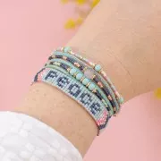 1.5mm Flat braided cotton cord - Plum - Fuchsia - Yellow - Light pink x1m