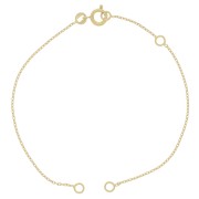 18cm Cable mesh bracelet - 3 microns Gold plated x1|raw }}