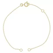 18cm Cable mesh bracelet - 3 microns Gold plated x1
