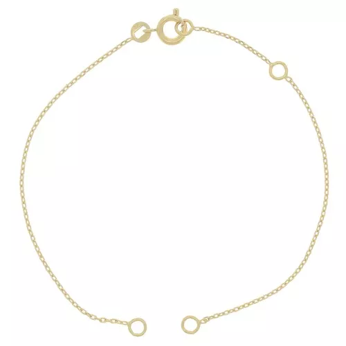 18cm Cable mesh bracelet - 3 microns Gold plated x1