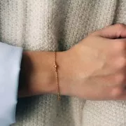 18cm Cable mesh bracelet - 3 microns Gold plated x1