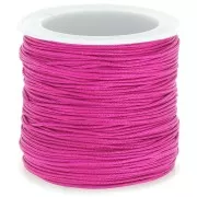 Braided nylon thread 0.8mm Dark Fuschia x50m