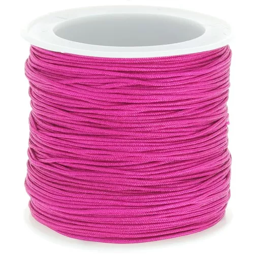 Braided nylon thread 0.8mm Dark Fuschia x50m