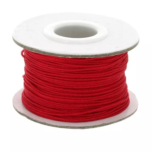 Braided nylon thread 0.8mm Red x 50 m