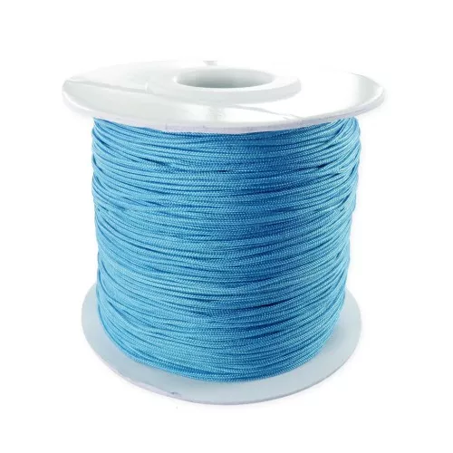 Braided nylon thread 0.8mm Medium Blue x50m
