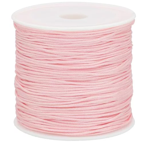 Braided nylon thread 0.8mm Light Rose x50m