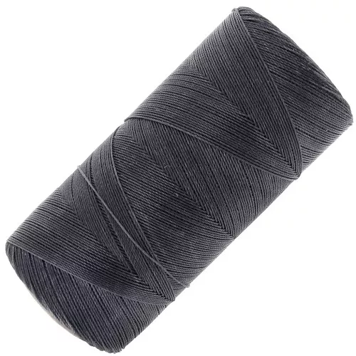 Linhasita waxed thread spool for micro macramé 0.35 mm - Anthracite (209) x448m