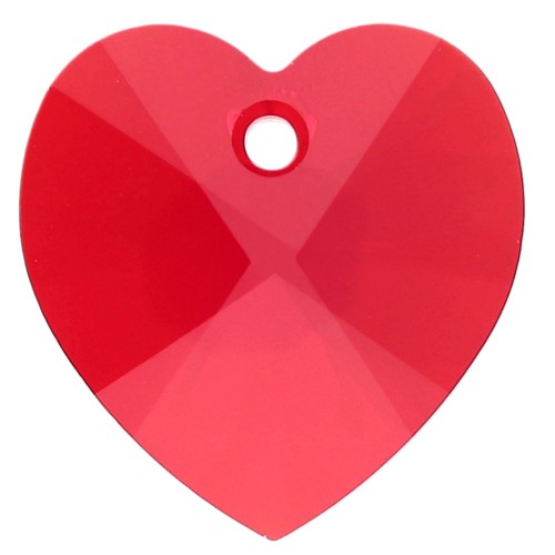 PureCrystal 6228 Heart 18x17.5mm Light Siam x1