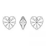PureCrystal 6228 Heart 14,4x14mm Light Siam x1