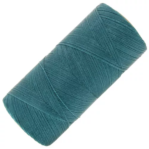 Linhasita waxed thread spool for micro macramé 0.35 mm - Teal (228) x448m